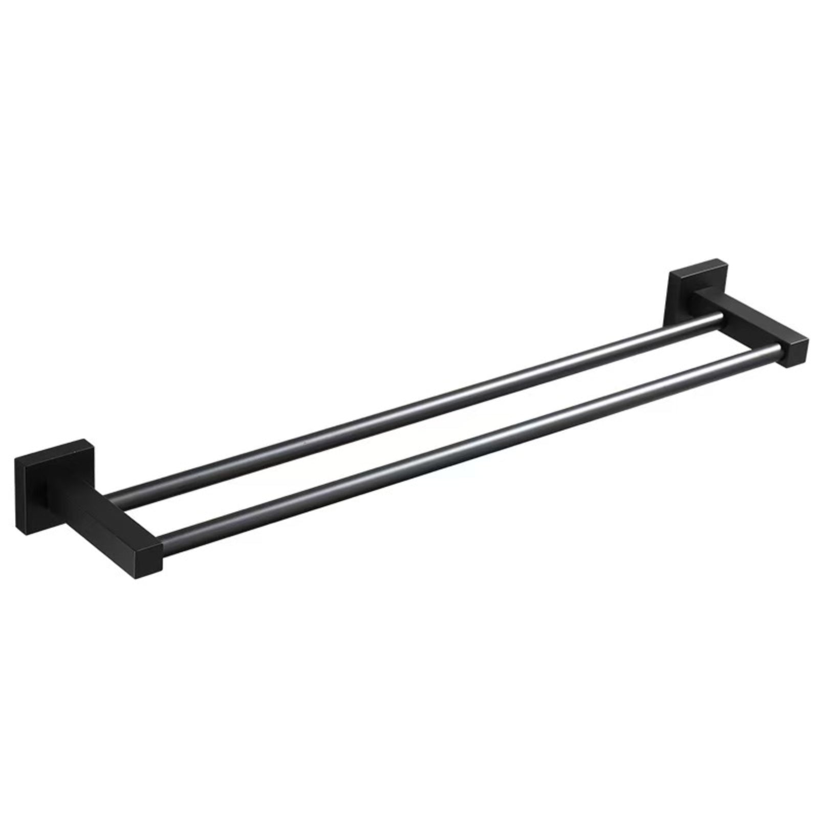 Matte Black Double Towel Rail 81110
