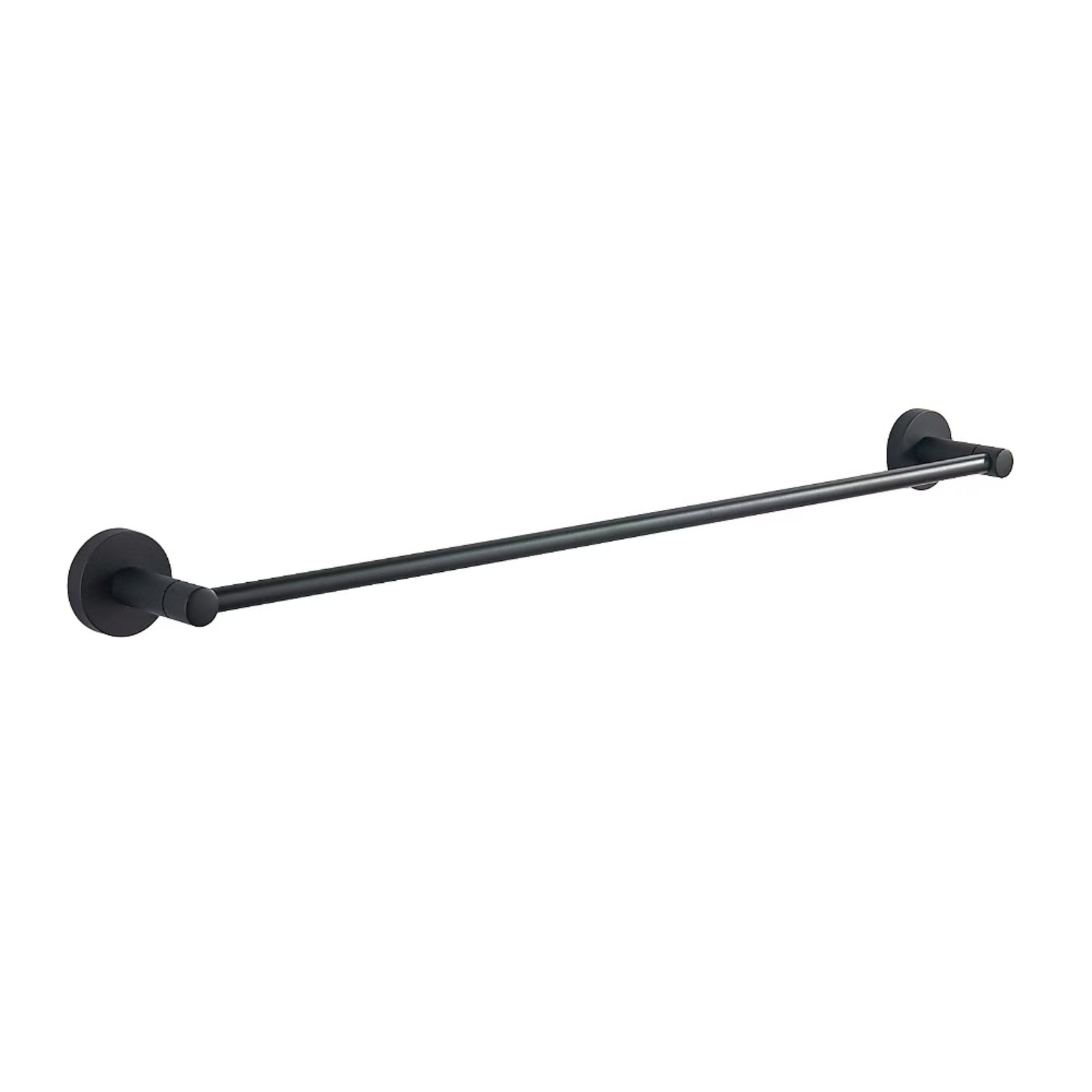 Round Matte Black Single Towel Rail 75109