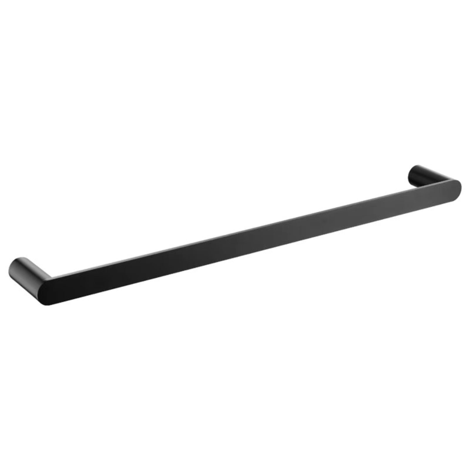 Oval Matte Black Single Towel Rail  91809