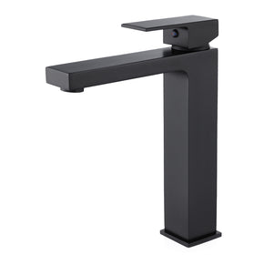 Square Matt Black Tall Basin Mixer 81H55T
